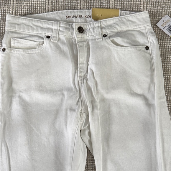Michael Kors White Skinny Jeans size 4 Mid Rise - Picture 2 of 8